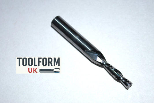 1/4" Shank 2 Flute Downcut Spiral Router Bit – Solid Carbide CNC Cutter for Wood