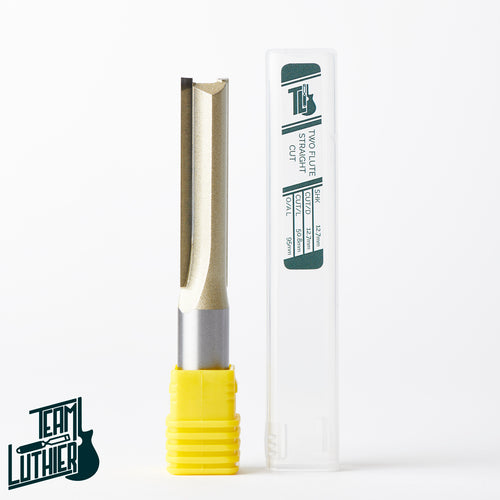 1/2 inch shank 2 flute straight router bit 50mm cut length carbide cutter for wood and worktops