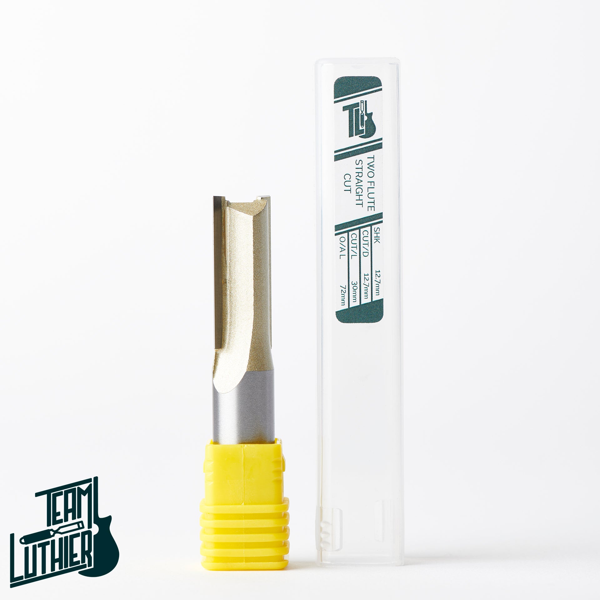 1/2 inch shank 2 flute straight router bit 30mm cut length carbide cutter for wood and worktops